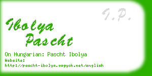 ibolya pascht business card